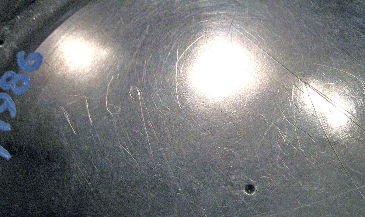 1966.0072 Silver Tankard inscription 1