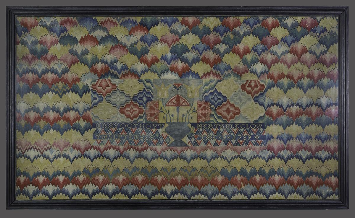 1966.0074 A, B Table Cover and Frame