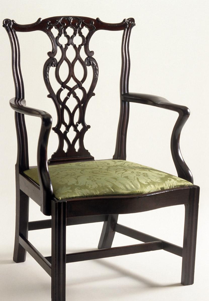 1951.0024 Chair, Armchair with 1984.0617.005 slip seat