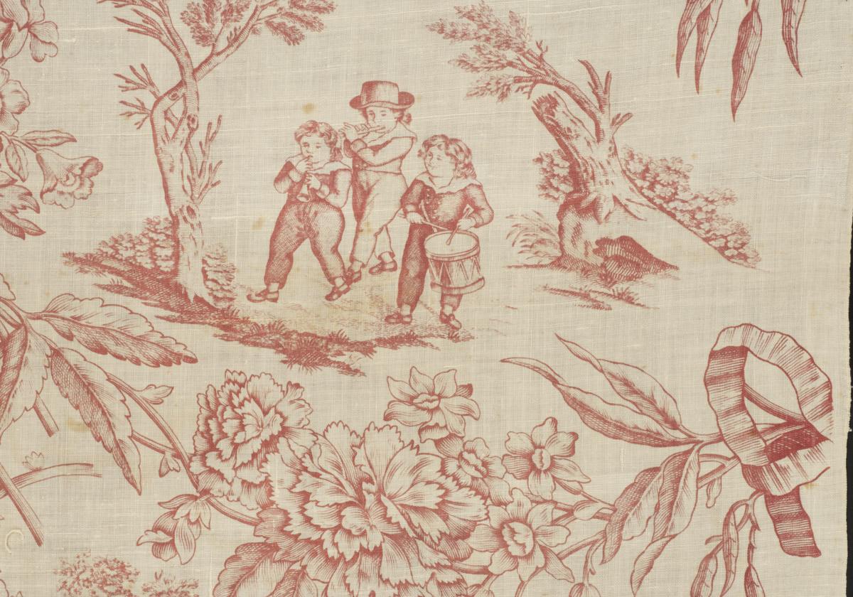 1966.0088.001 Textile, printed, detail 8