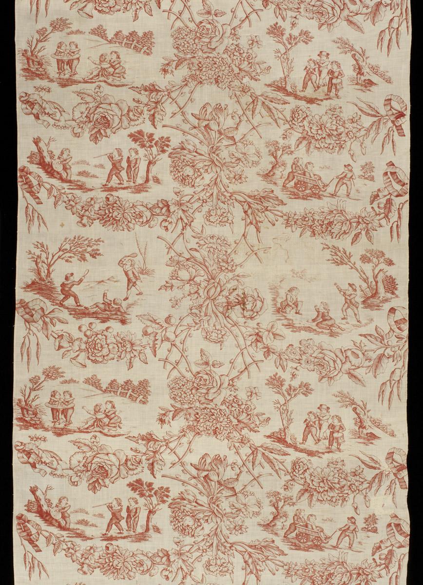 1966.0088.001 Textile, printed, detail