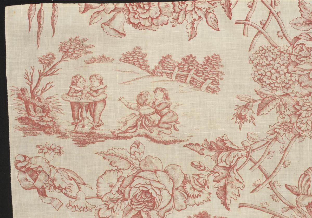 1966.0088.001 Textile, printed, detail 1