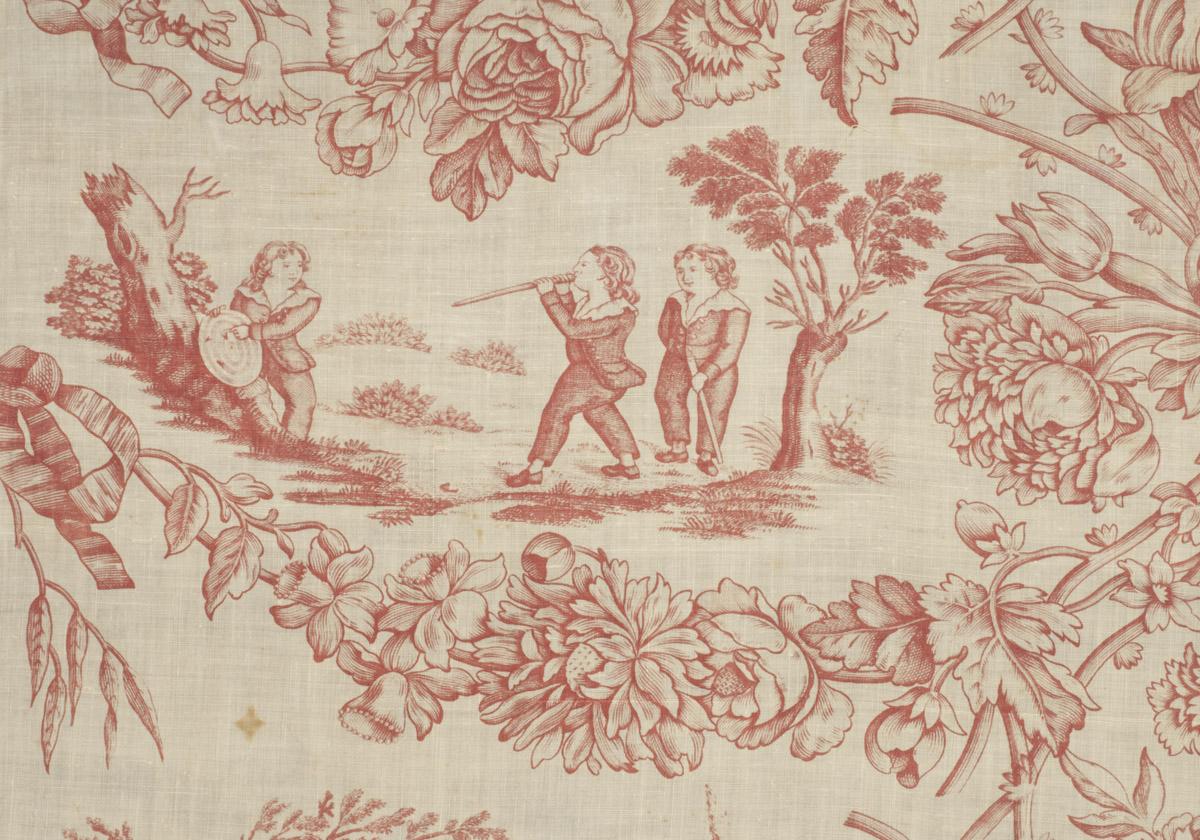 1966.0088.001 Textile, printed, detail 2