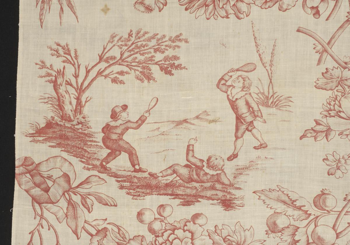 1966.0088.001 Textile, printed, detail 3