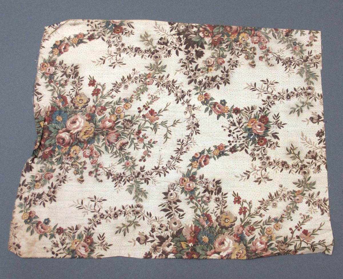 1966.0101 (small on roll) Textile, printed reverse
