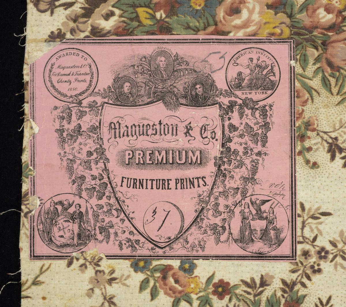 1966.0101 Textile, printed, detail, label, Book image Fig. 4.17