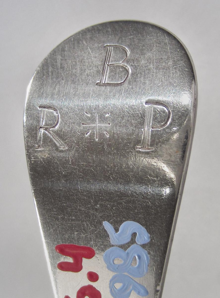 1966.0116.004 Spoon, inscription