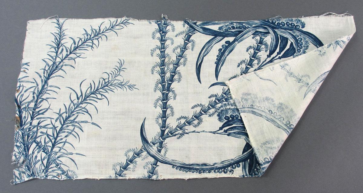 1966.0137.001 Textile, printed folded corner