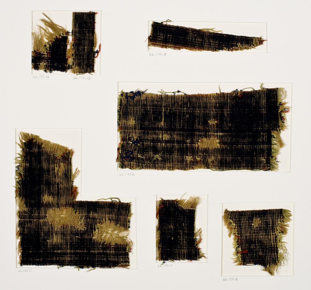 1966.0170.002, .005, .006, .009, .011, .012, .013 (7) Rug fragments