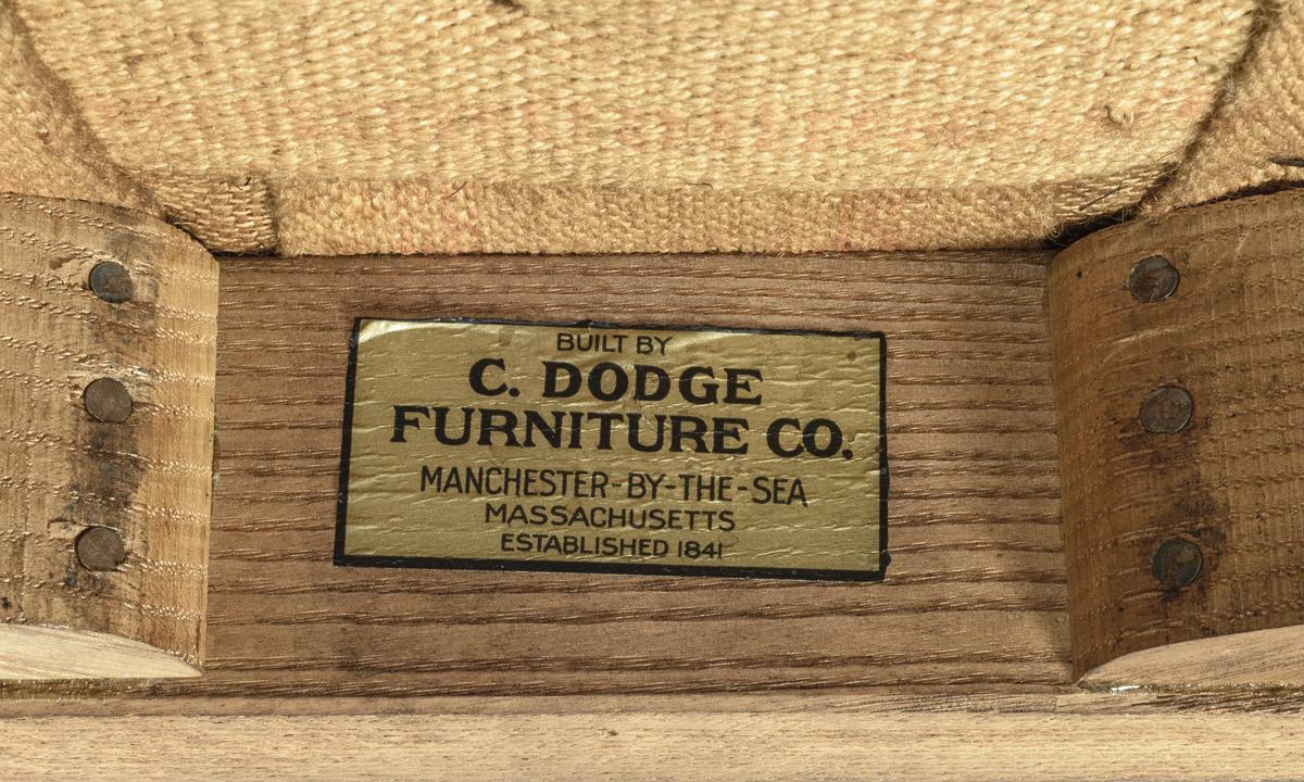 1966.0177 Chair, detail, label