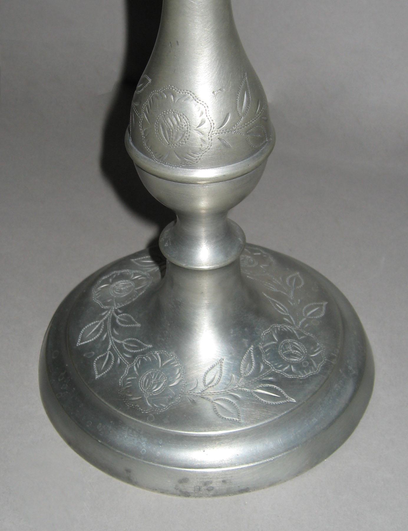 1956.0044.002 Britannia candlestick (base detail)