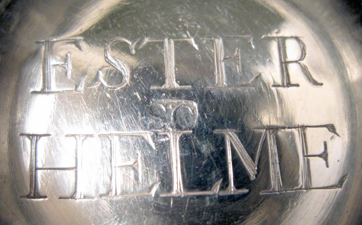 1956.0046.003 Silver Beaker engraving and mark