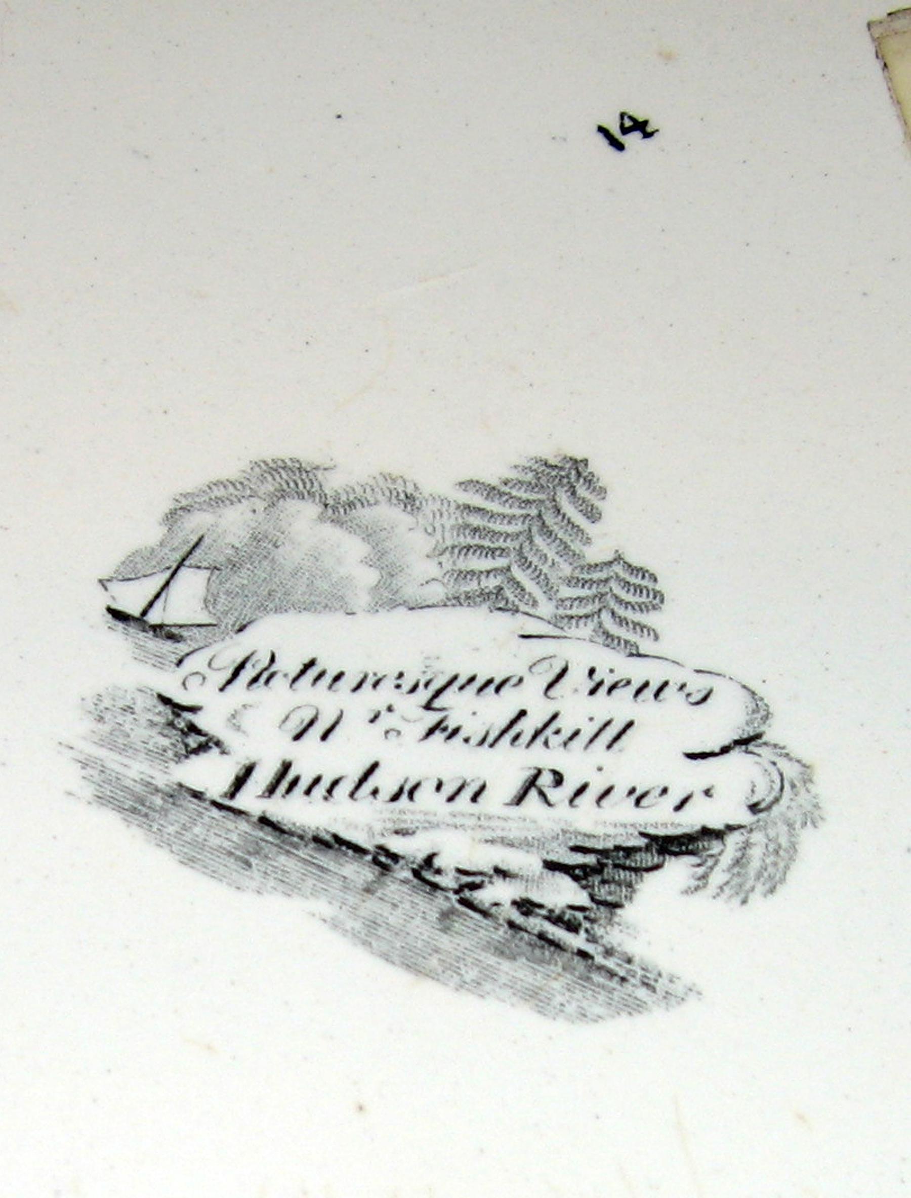 1956.0046.037 Picturesque Views/Hudson River pattern plate (mark)
