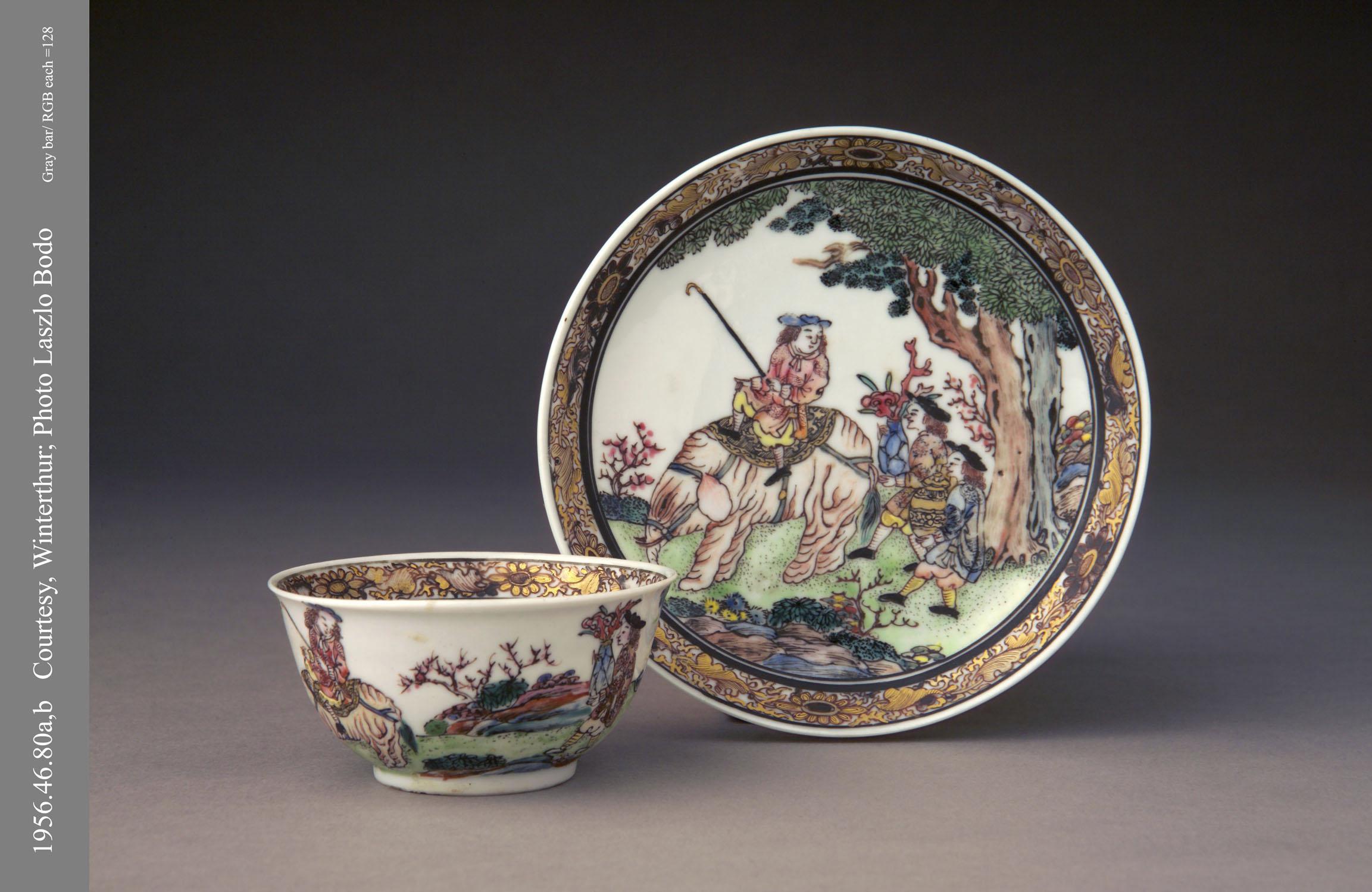 1956.0046.080 A, B Teabowl and Saucer