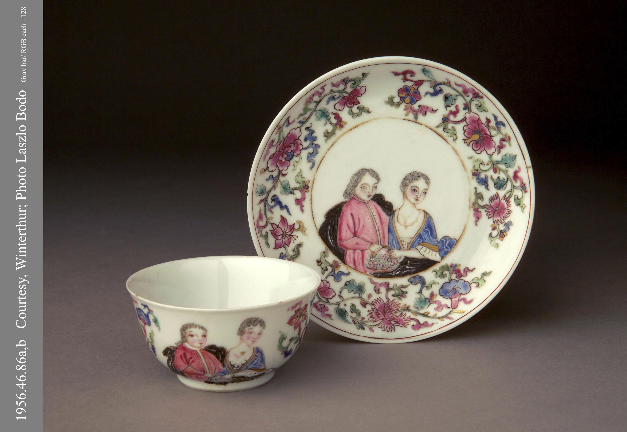 1956.0046.086 A, B Teabowl and Saucer