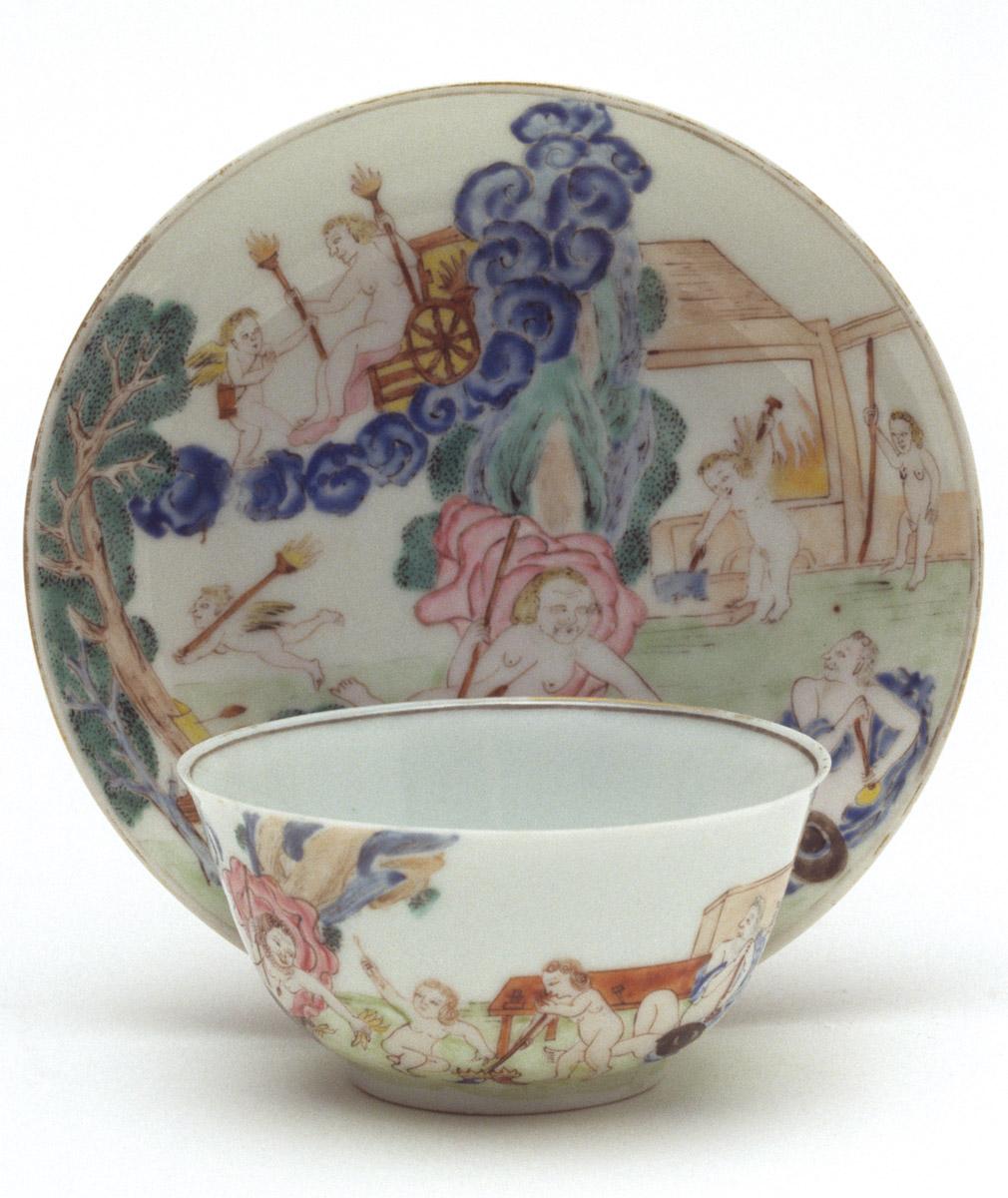 1956.0046.100 A, B Teabowl and saucer