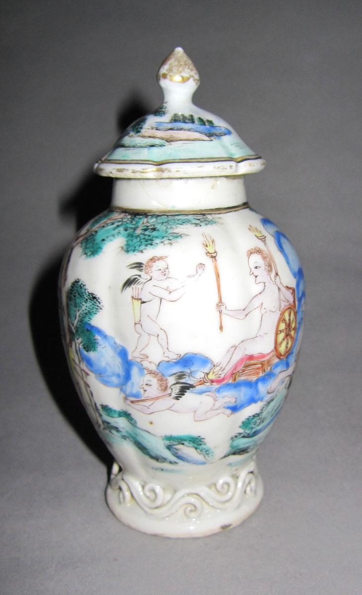 1956.0046.104 A, B Porcelain tea cannister face three