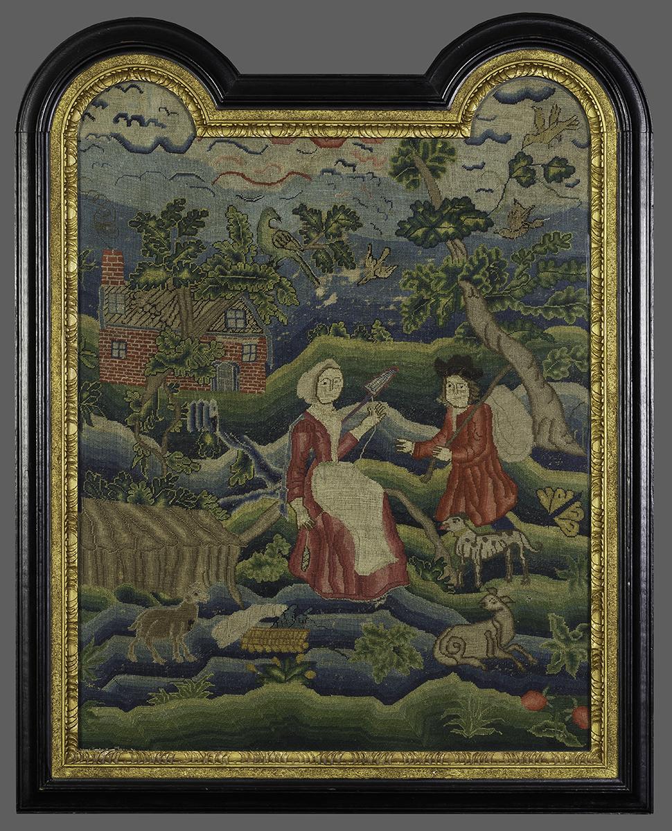 1956.0062 Needlework Picture and Frame 1963.0701