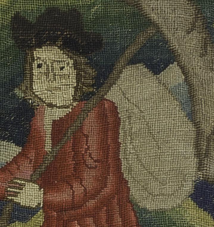 1956.0062 Needlework Picture, Detail 13