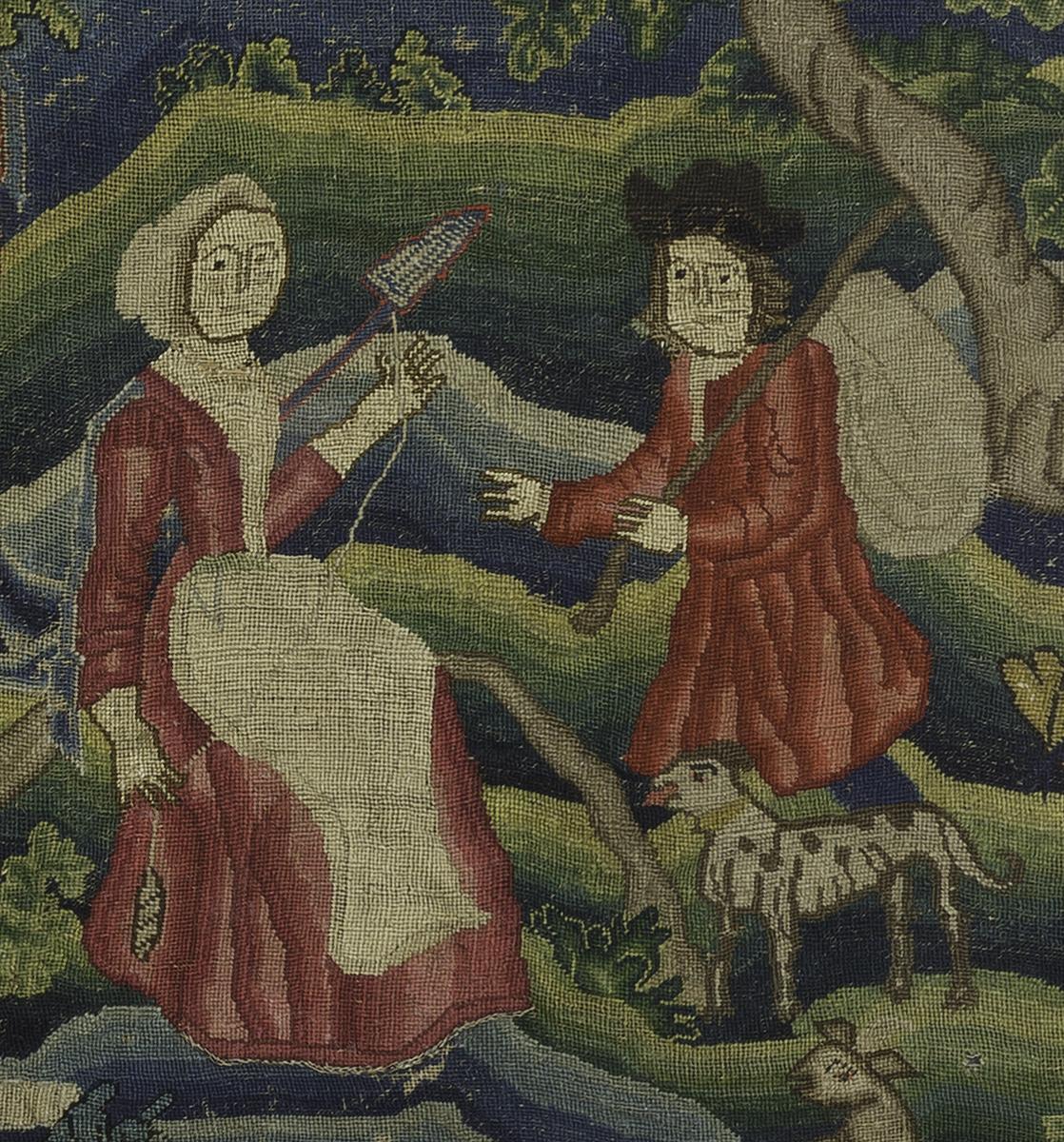 1956.0062 Needlework Picture, Detail 4
