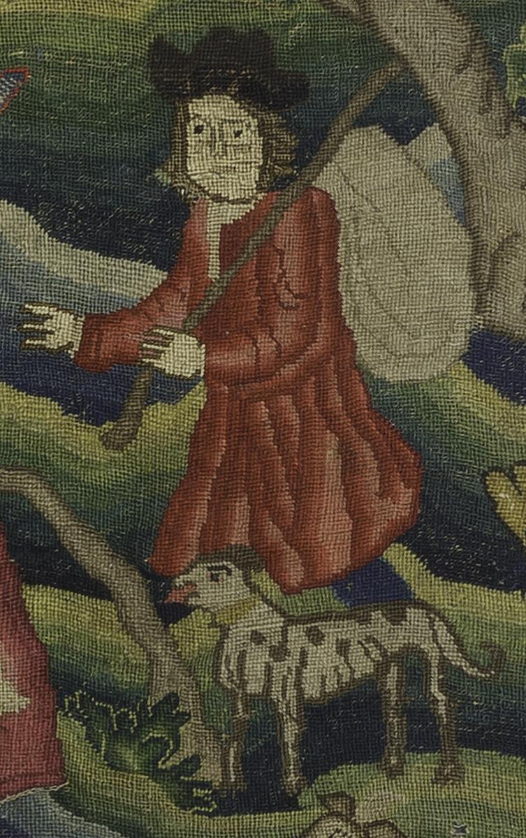 1956.0062 Needlework Picture, Detail 6