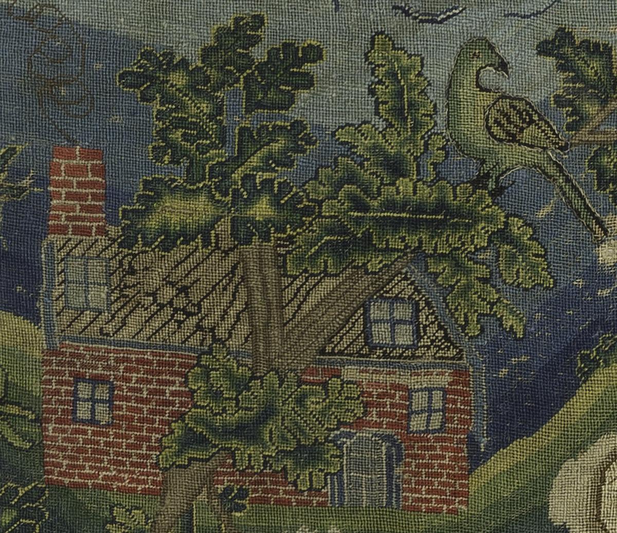 1956.0062 Needlework Picture, Detail 7
