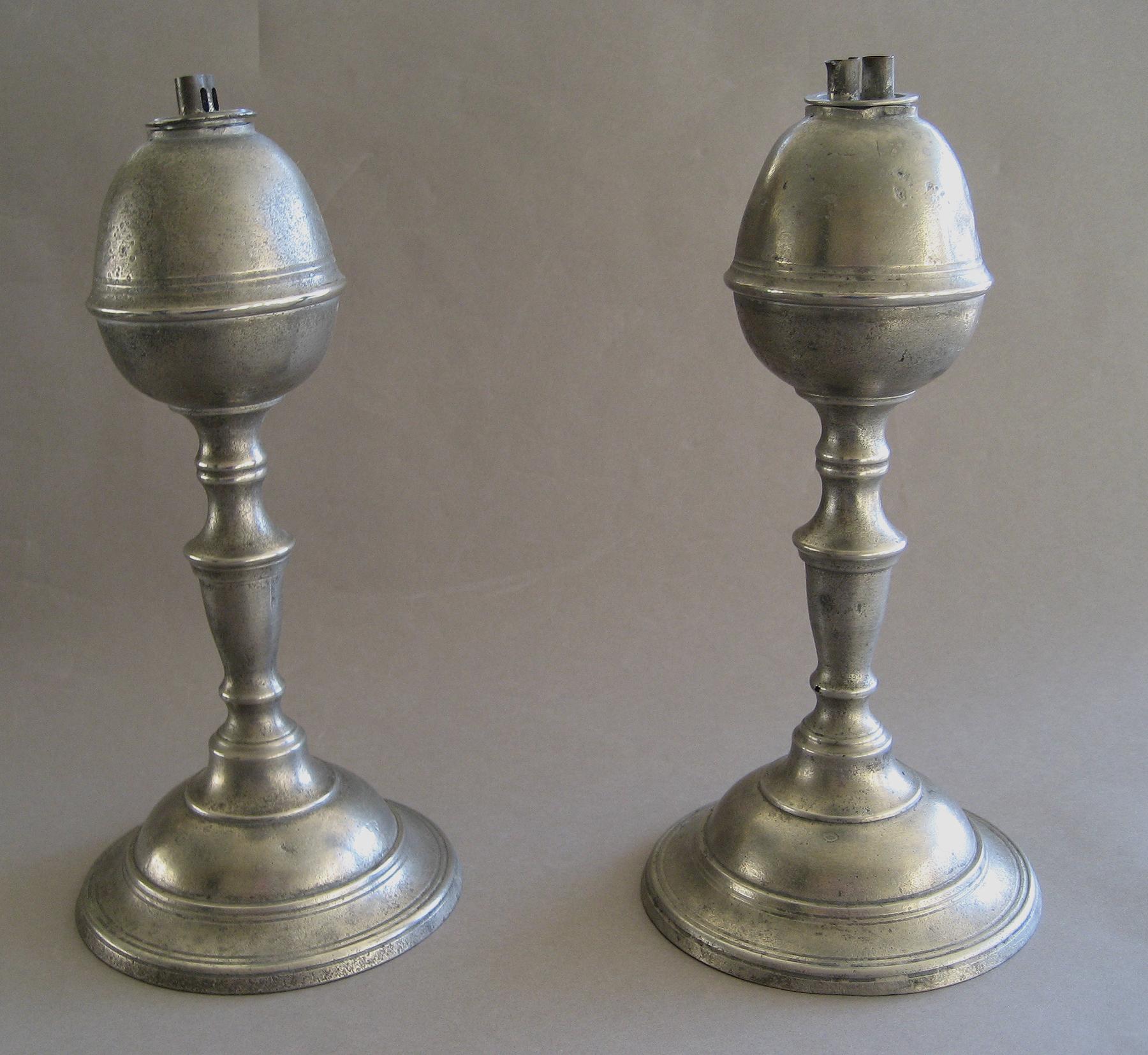 1956.0075.002 & .003 Britannia lamps