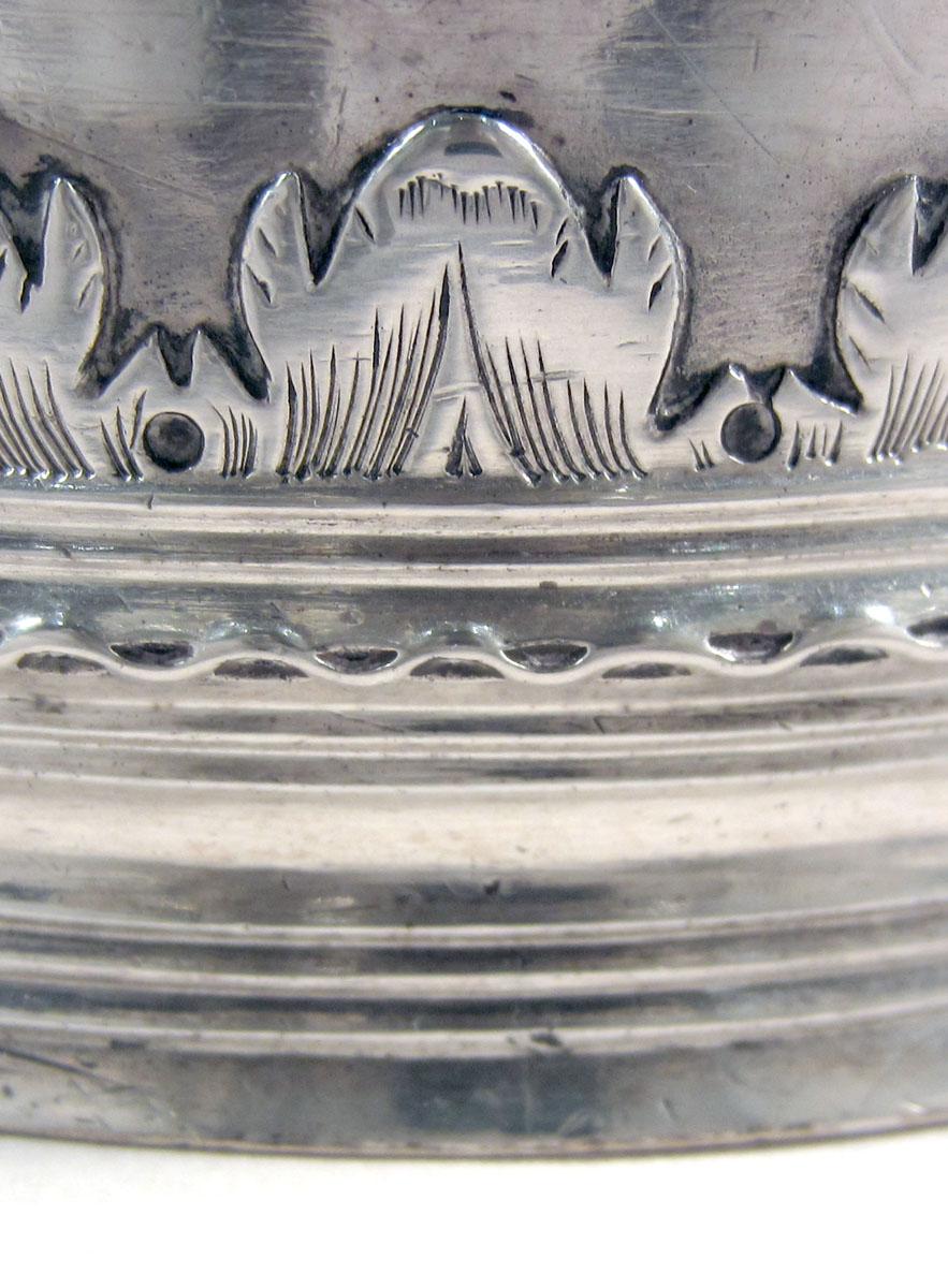 1956.0084 Silver Tankard detail decoration 1
