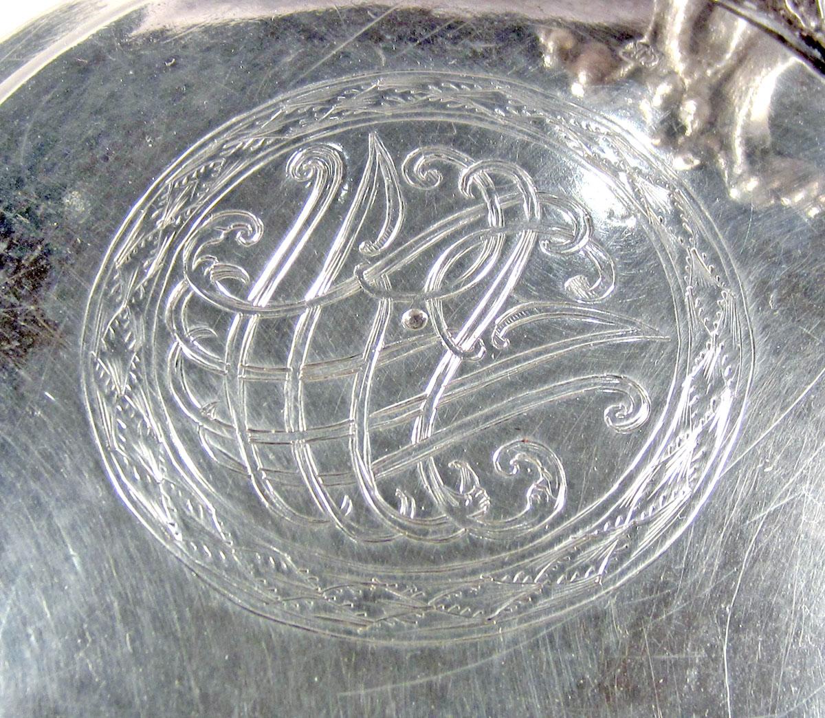 1956.0084 Silver Tankard engraving lid