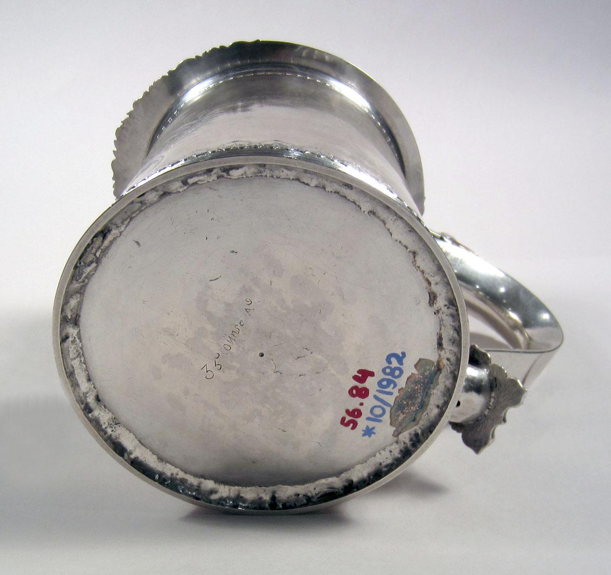 1956.0084 Silver Tankard underside