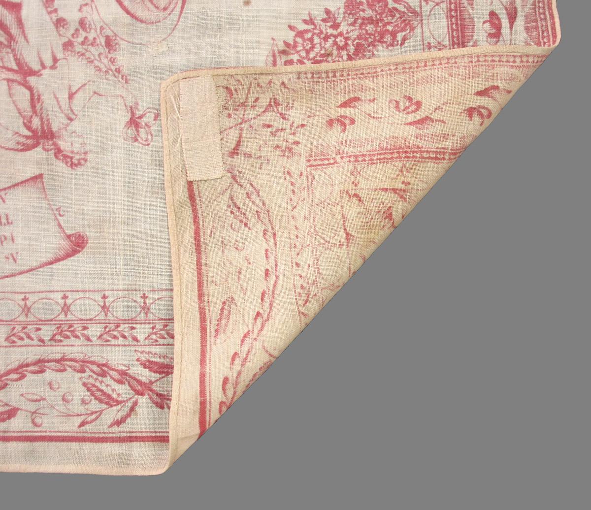 1956.0501 textile, printed folded corner