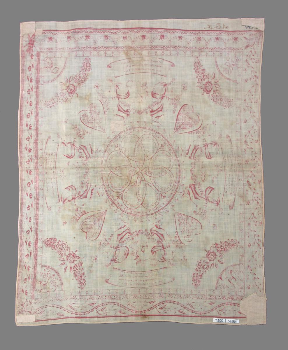 1956.0501 textile, printed reverse
