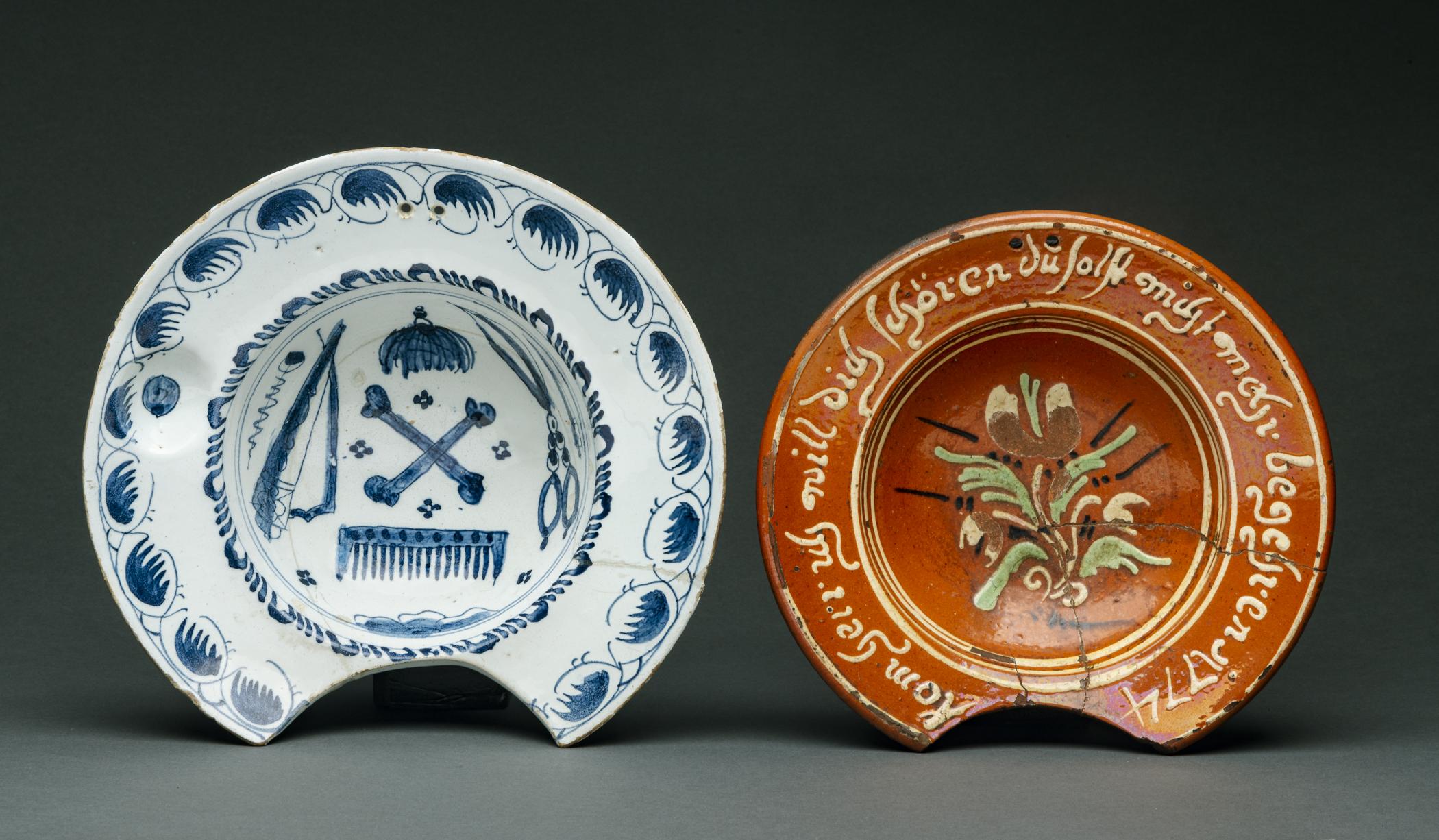 1956.0537 Apothecary bowl, 1960.0636 Apothecary bowl