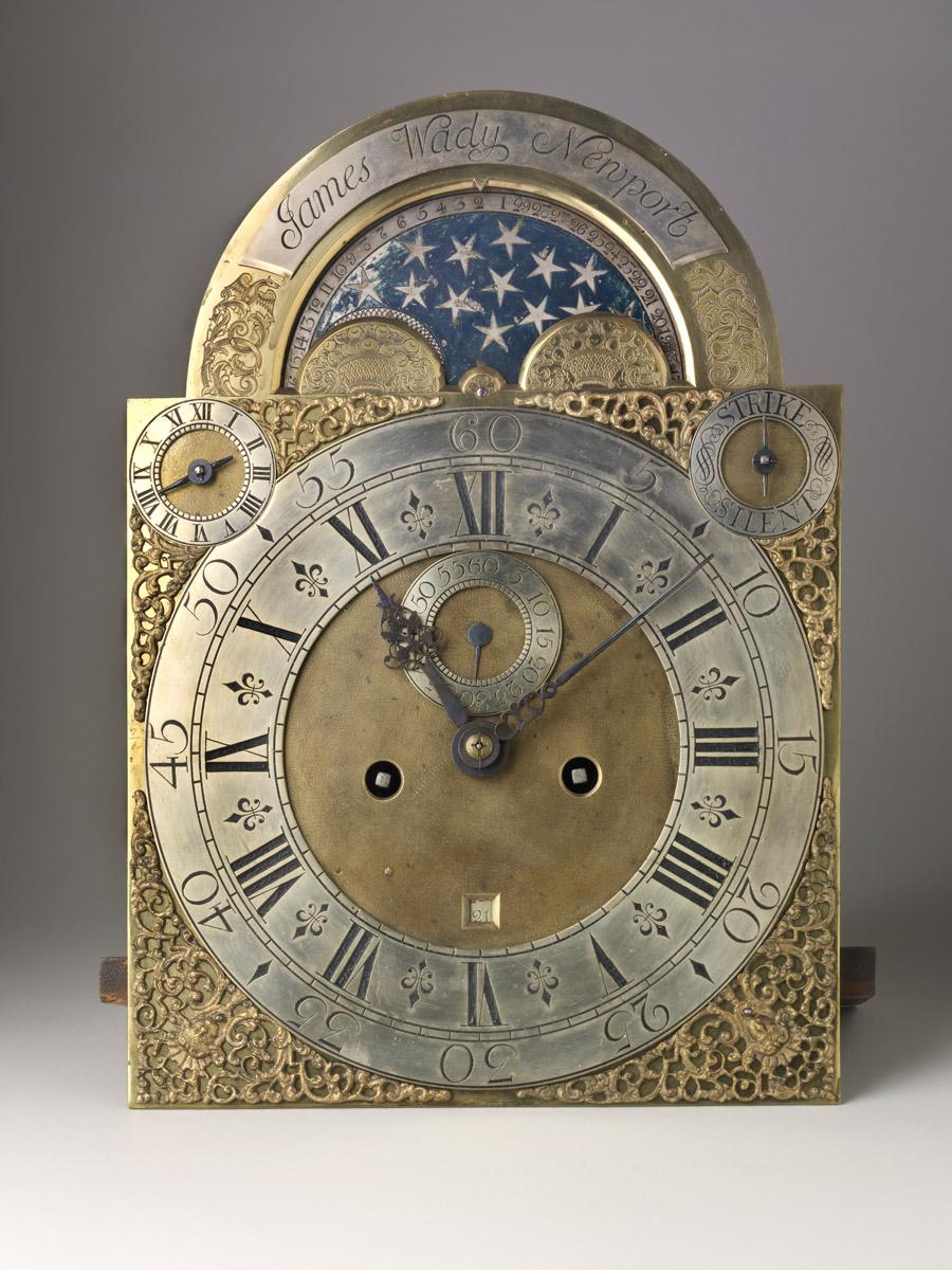 1951.0028 Tall clock, clock face, view 1