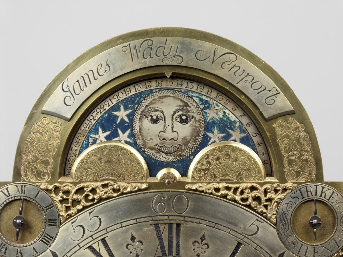 1951.0028 Clock, dial, detail 1