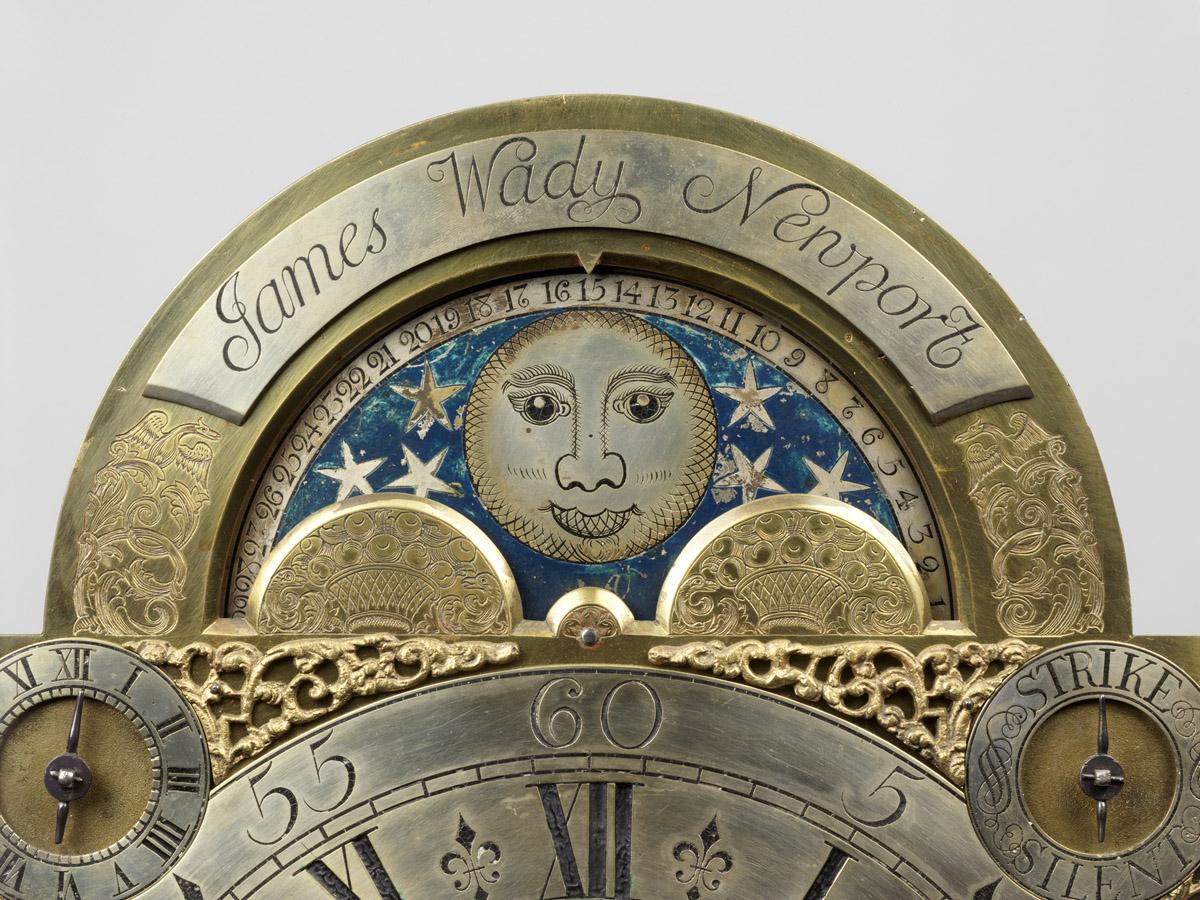 1951.0028 Clock, dial, detail 2