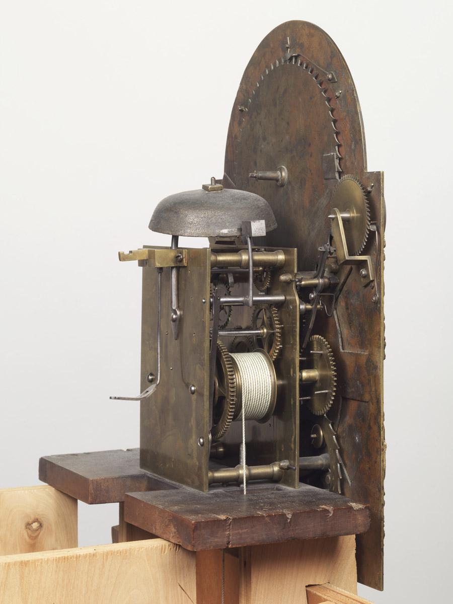 1951.0028 Clock, movement, view 1