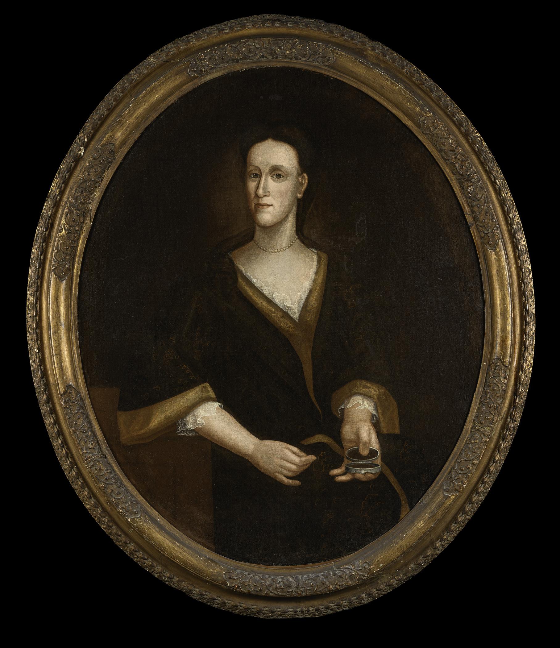1956.0569 A, B Painting, and Frame, overall