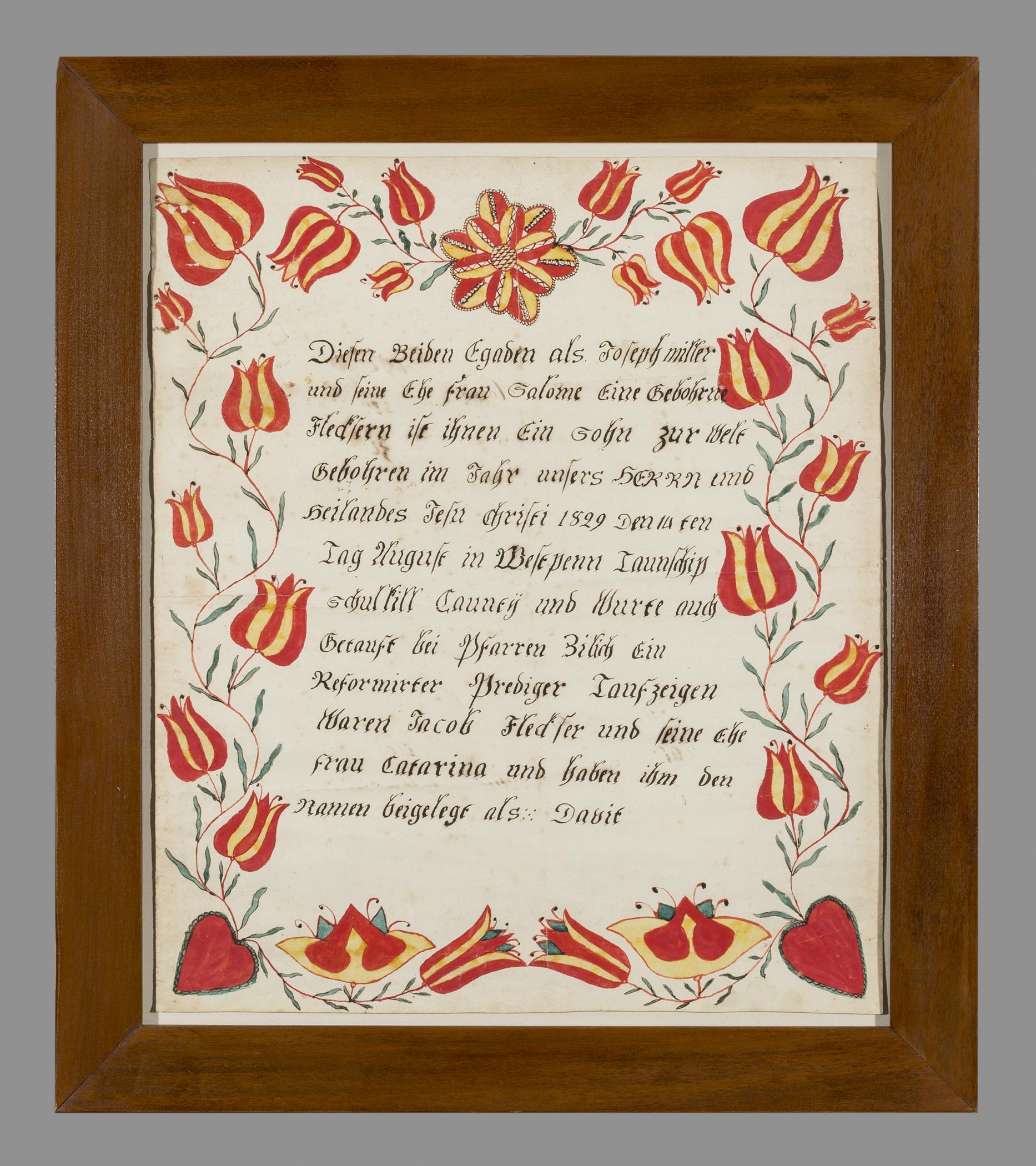 1956.0575 A Fraktur, view 1