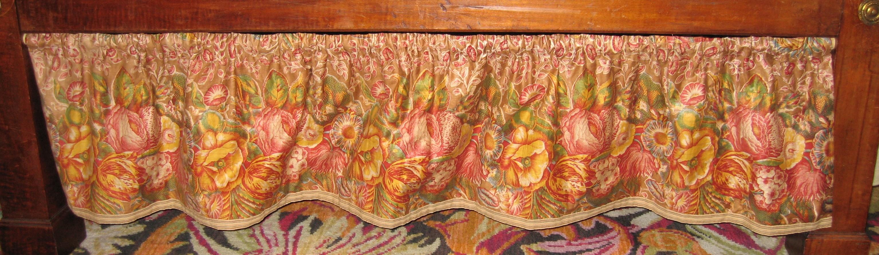 Maple bed bottom base valance