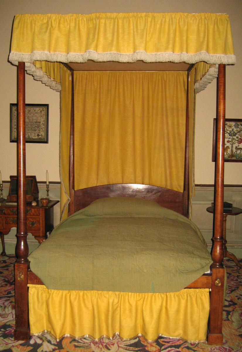 1956.0594  bed hangings on bed 1955.0781 view 2