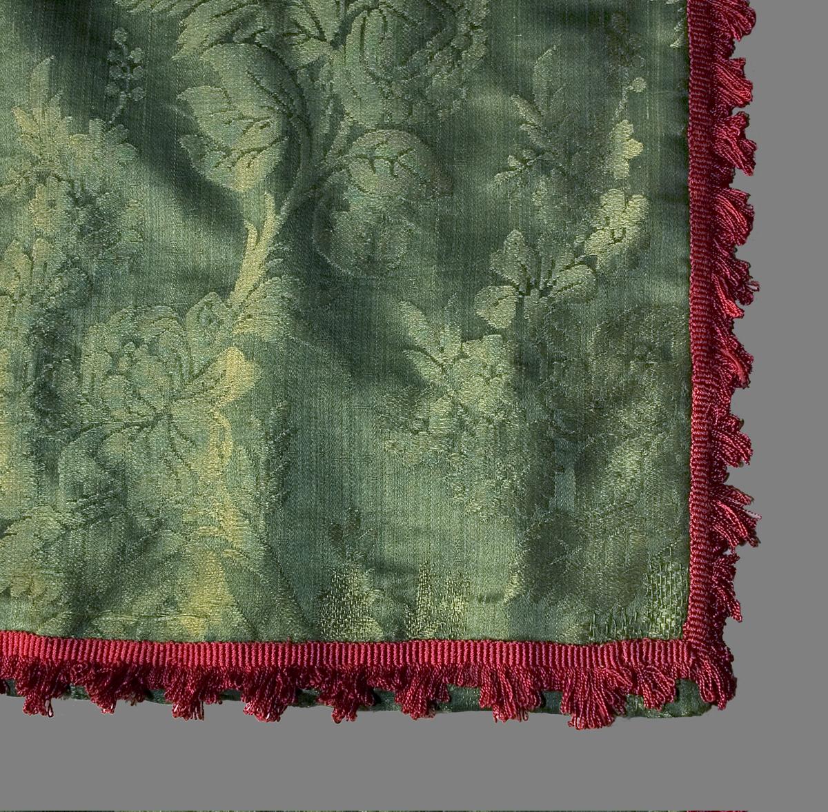 1956.0607 B Window Hanging, Side Curtain, Edge Detail