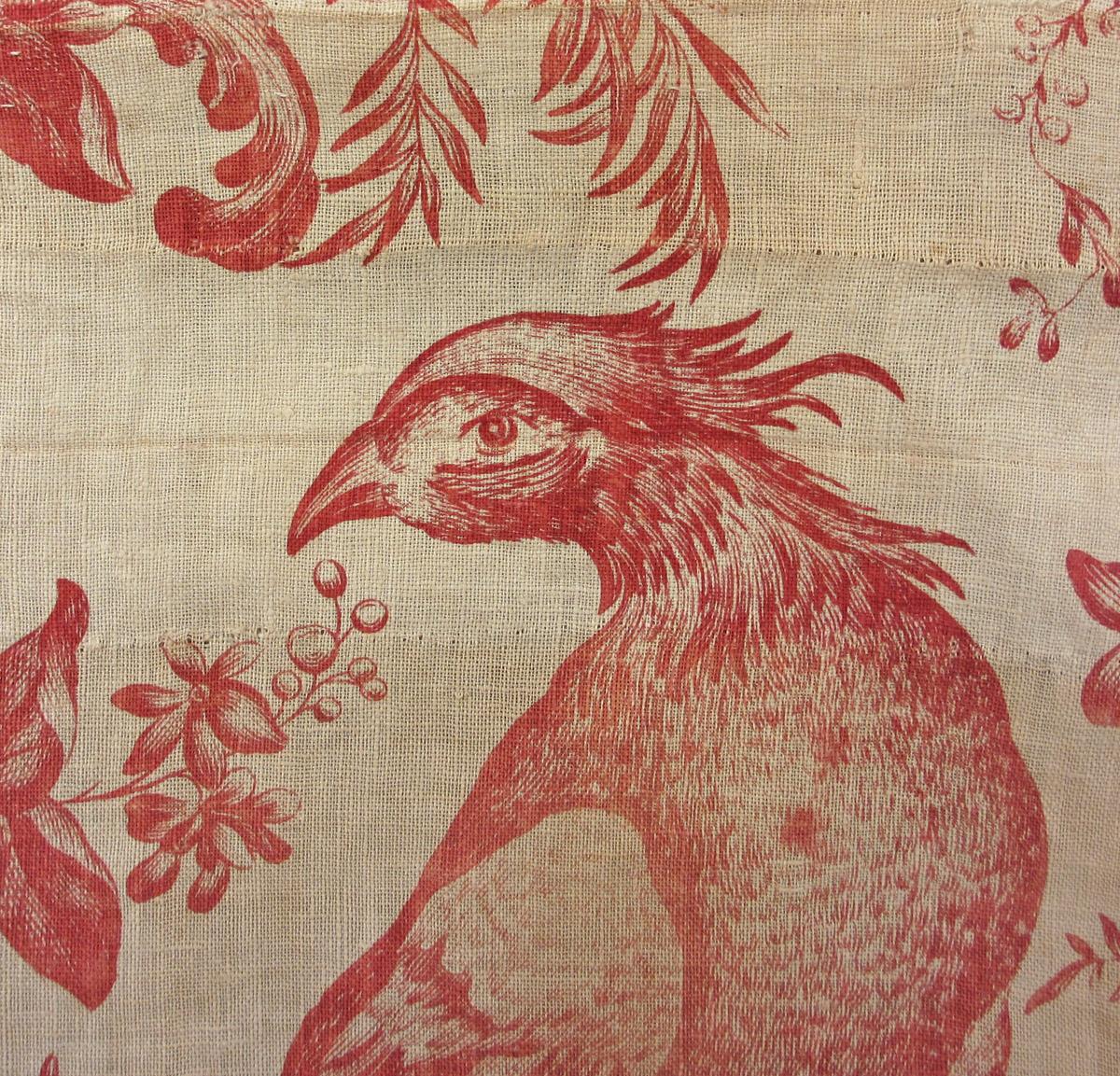 1956.0610 textile, printed detail 1