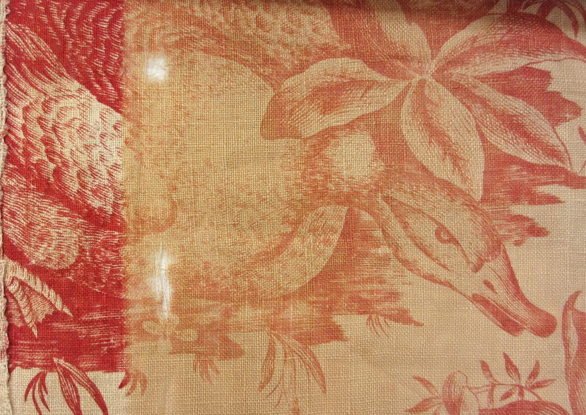 1956.0610 textile, printed detail 2