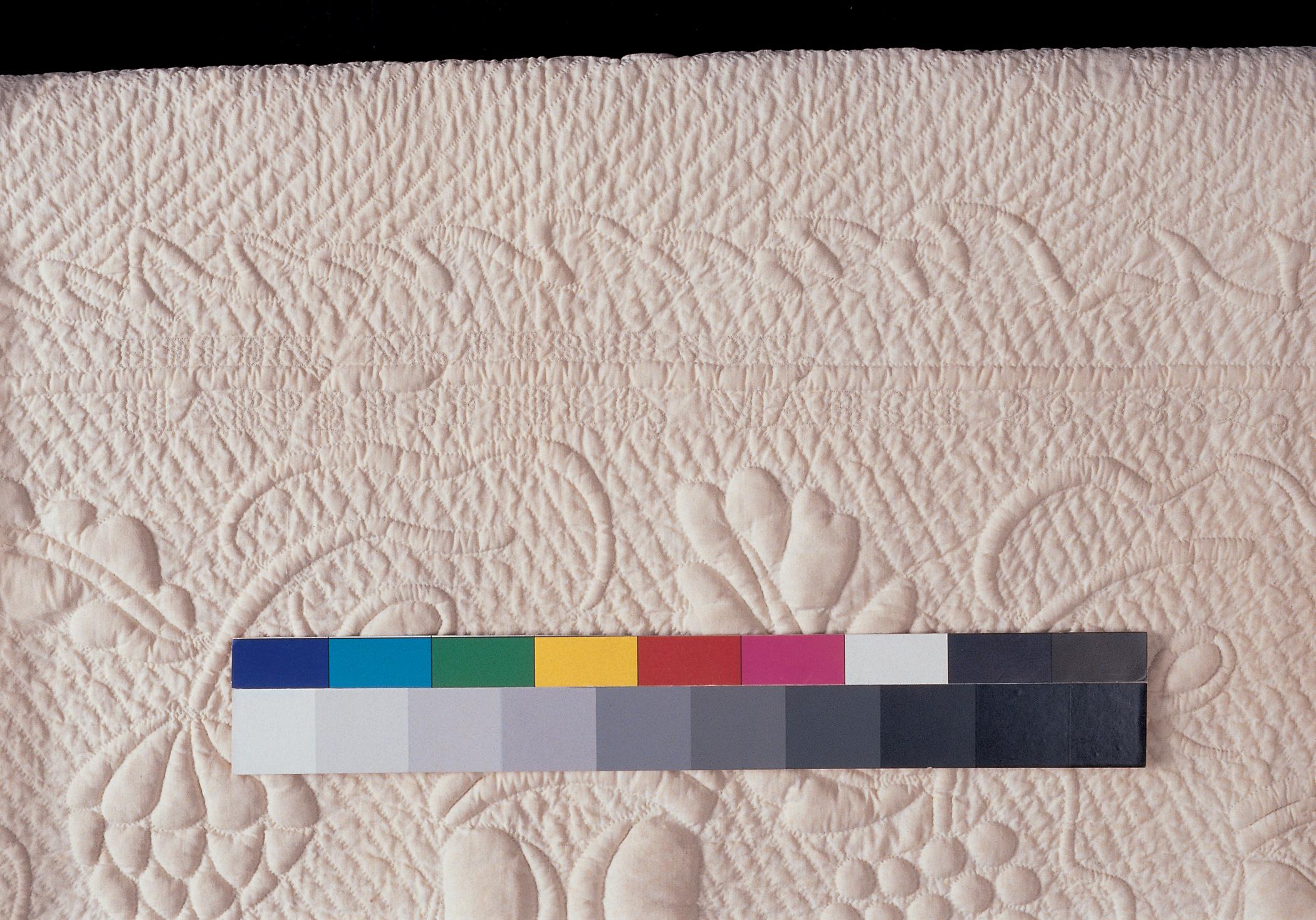 1956.0615 Quilt (Detail 3, inscription)