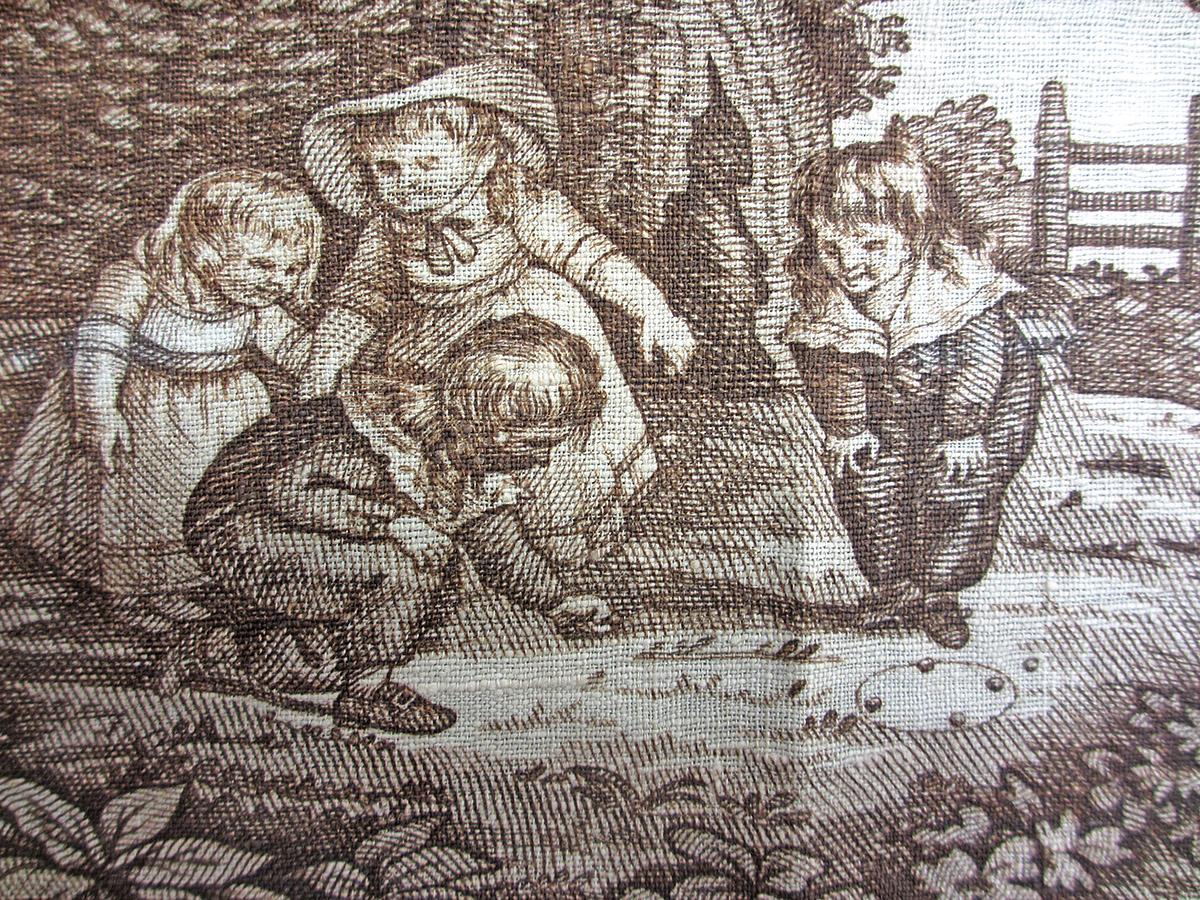 1956.0617.002 Textile, printed detail 2
