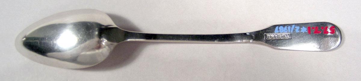1957.0007.001 Silver Spoon underside