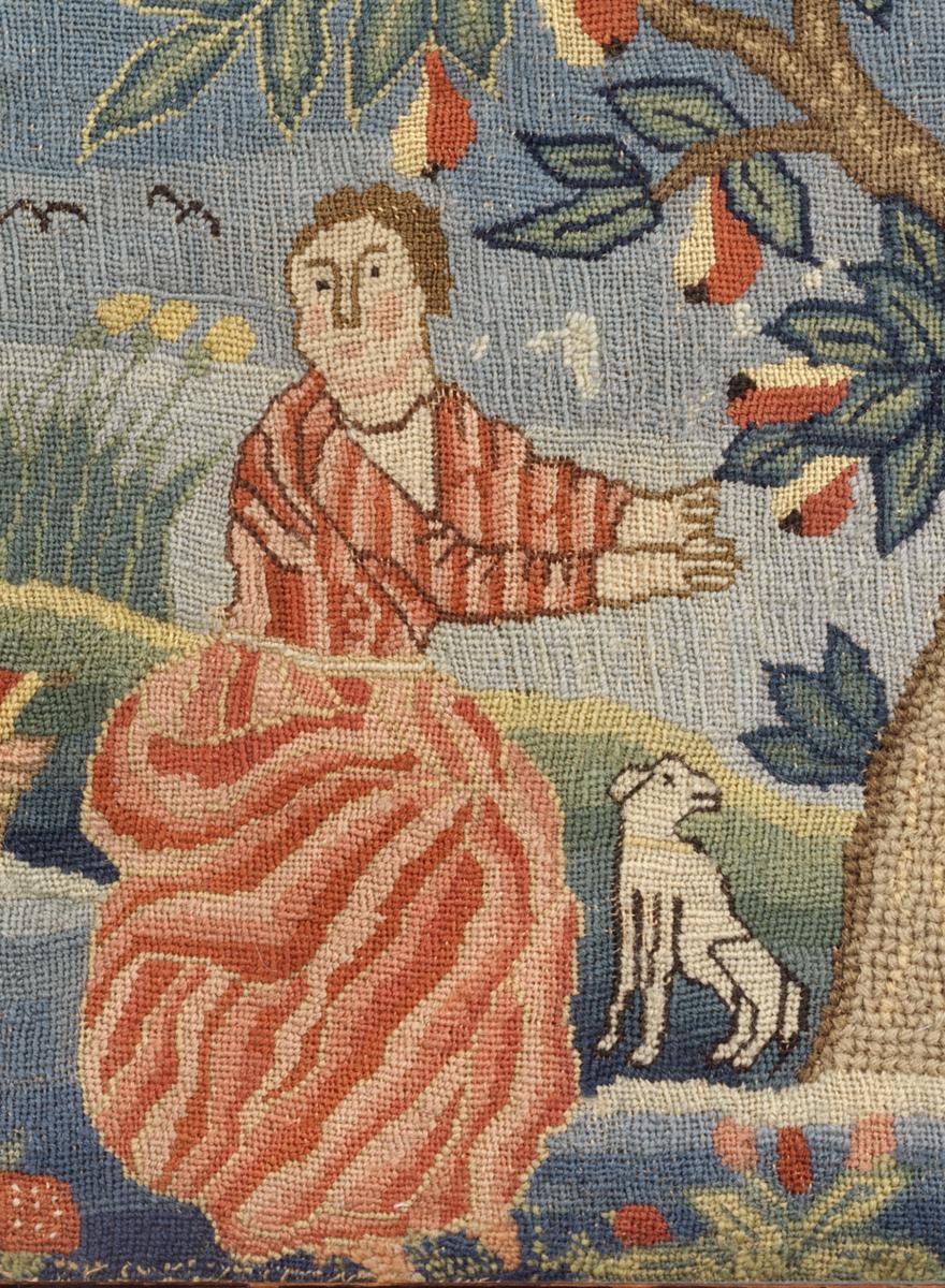1951.0079 A Needlework Picture, Detail