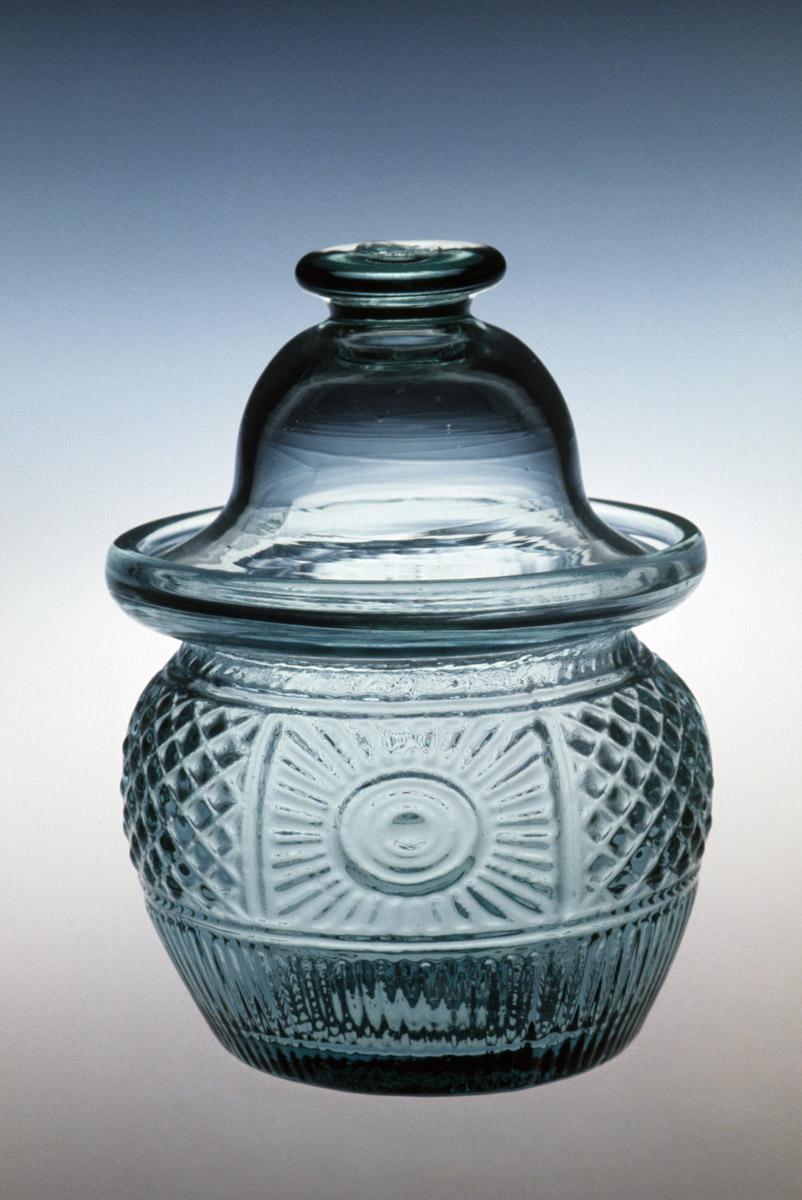 1957.0010.002 Nonlead glass sugar bowl