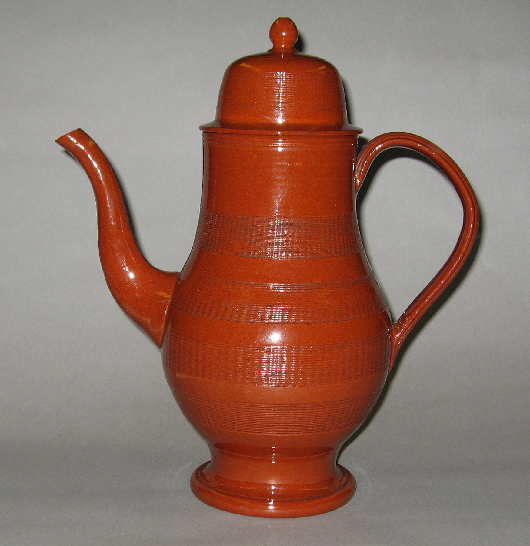 1957.0015.002 Redware coffee pot